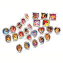 ディズニー透明ケース入りキラキラリング50個セット販売 すくいどり景品 ガチャ景品に最適