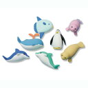 ガチャガチャ景品 カプセルトイ おもしろ消しゴム マリン 海の生物 60個セット販売