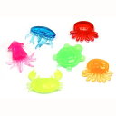 縁日 景品 やわから水族館 100個セット販売 柔らか素材の海の生物おもちゃ すくいどり景品 ガチャ景品に最適