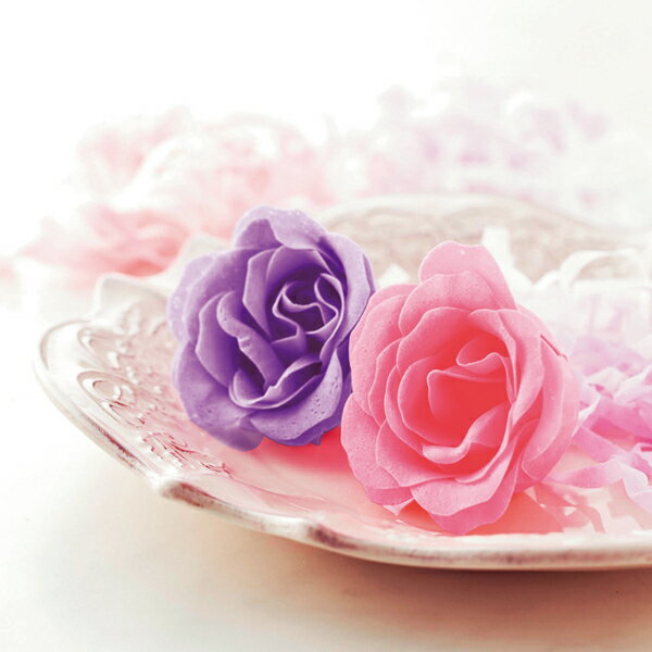 フラワーソープ ローズ プラケース入 120個セット販売 優しい香りがただよう石けん 綺麗なペーパーソープ 女性向け景品 2色取混ぜ プチギフト 母の日 プレゼ...