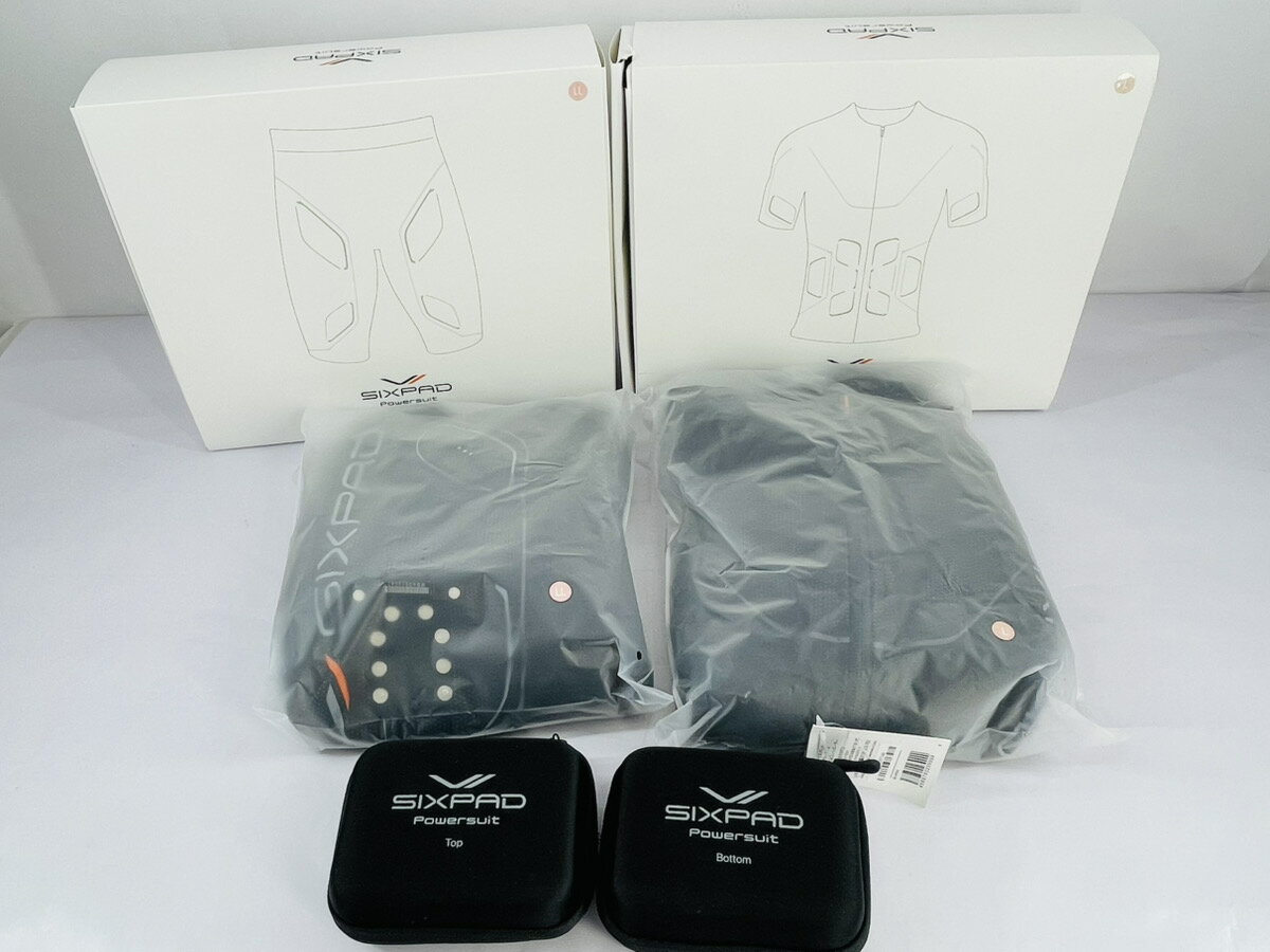 【中古】【開封未使用】 SIXPAD POWER SUIT 【コントローラー2個付き】 ボトムWOMAN LLサイズ トップス..
