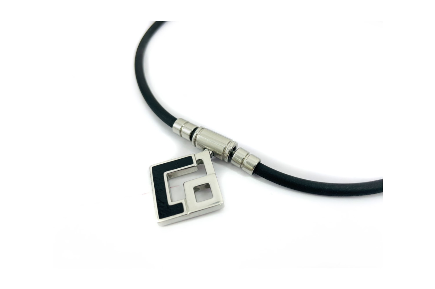 【キズ有・中古品】コラントッテ TAO ネックレス AURA Colantotte M（43cm）ブラック シルバー×ブラック 磁気ネックレス TAO ネックレス アウラ K511021