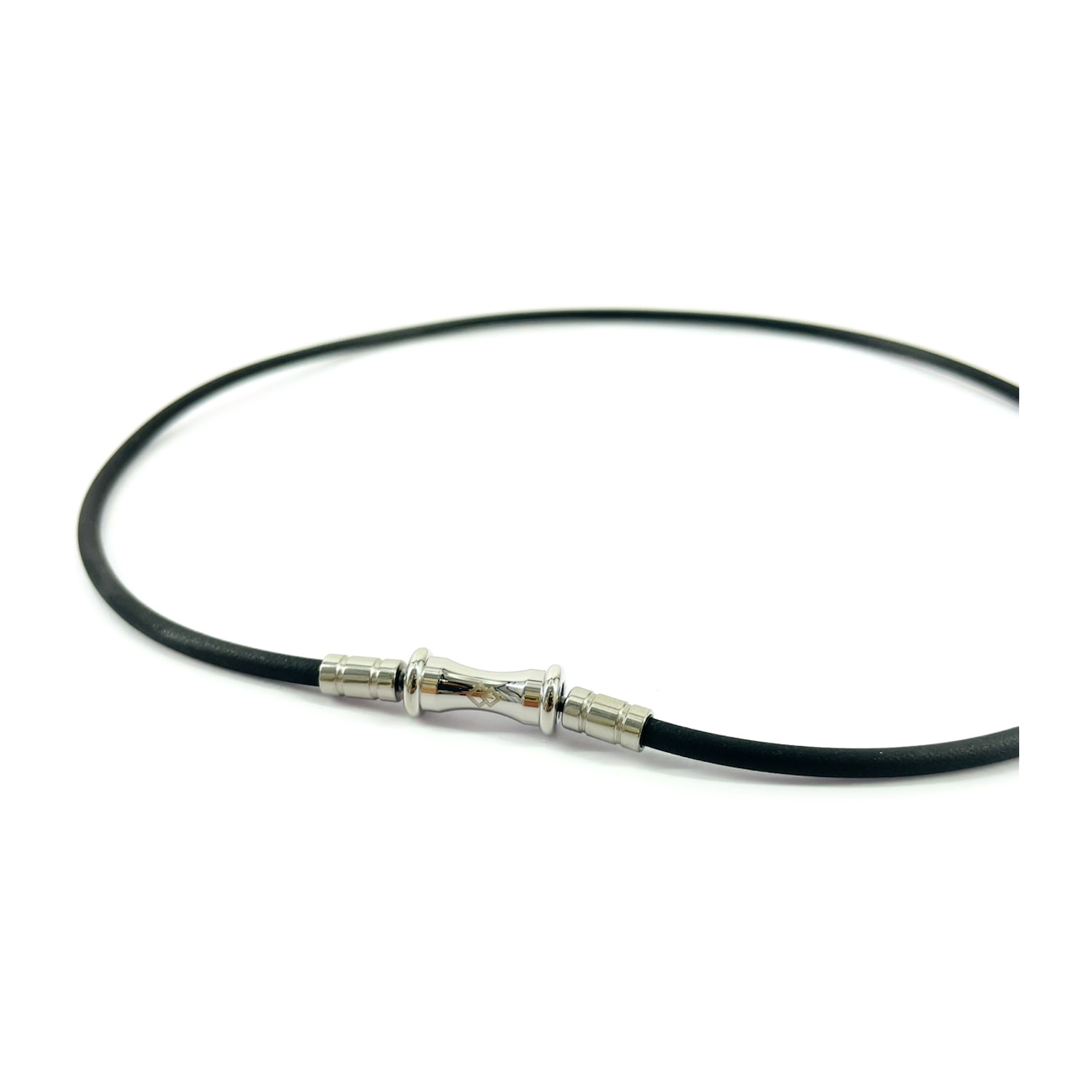 【中古・美品】コラントッテ TAO ネックレス スリム RAFFI mini Colantotte L(47cm)ブラック シルバー 磁気ネックレス TAO ネ...