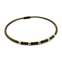 【中古品・本体のみ】 ファイテン(phiten) ワックルネック STYLE スタイル ブラウン M(47cm) K10192