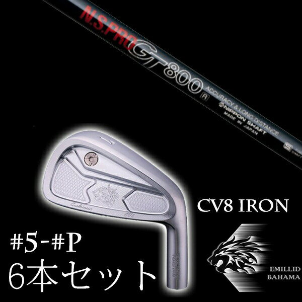 カスタムクラブ エミリッドバハマ カールヴィンソン CV8アイアン #5-PW 6本セット GT800 日本シャフト エヌエスプロ EMILLID BAHAMA