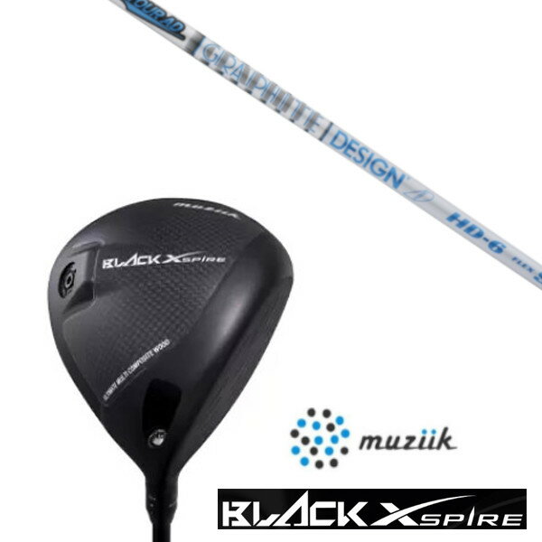 カスタムクラブ ムジーク On The Screw BLACK XSPIRE DRIVER SLEルール適合 グラフ...
