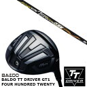 2024 NEWモデル BALDO TT DRIVER GT1 FOUR HUNDRED TWENTY バルド TT ドライバー GT1 フォー ハンドレット トゥエンティ BALDO TT DRIVER GT1 420 SPEC ヘッド体積　　420cc ロフト角　　　9.0°〜11.0° ライ角　　　　59°(※1) フェース角度　0° ヘッド重量　　200g (※2) レフトハンド　なし ※1 8adjustable angle dials ※2 Variable weight screw produces different head weights 2g 4g 6g 10g 12g 14g 2月上旬発売、入荷次第の発送となります。 ［素材製法］ BODY : 8-1-1Ti精密鋳造 VASSIST PLATE FACE : DAT55G精密鍛造カップフェース／マイクロレーザーミーリング WEIGHT SCREW : 8g標準装着 ［可変式スリーブ］ TYPE 1.2 & 1.5 別売 ※製品にはTYPE1.2が付属 ［トルクレンチ］ 「可変式スリーブ脱着」、 「BALDO専用ウェイト脱着」に 使用可能な専用トルクレンチです。 ウェイトの締め付け過ぎにご注意ください。 ［DRIVER専用ヘッドカバー］ 別売りヘッドカバーをBALDO刺繍タイプと クローバーアップリケタイプのそれぞれ ブラックとホワイトからお選びいただくことが できます。 ※こちらの商品はオーダーメイドと 　なります。 　ご注文確定後、お客様のご要望に応じて 　カスタムいたします。 ※カスタム受注の為、ご注文から発送まで 　10日前後かかる場合がございます。 　予め、ご了承願います。 ※また、メーカー欠品等により、 　ご注文をキャンセルさせて 　いただくことが稀にございます。 　予め、ご了承願います。