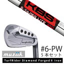 ムジーク Muziik TurfRider Diamond Forged2 Iron 番手 ＃5 / ＃6 / ＃7 / ＃8 / ＃9 / ＃PW / ＃AW ロフト 24 / 27 / 30 / 34 / 38 / 42 / 46 ライ 59.5 / 60 / 60.5 / 61 / 61.5 / 62 / 62.5 ヘッド重量 258 / 265 / 272 / 279 / 286 / 293 / 297 ホーゼル内径 9.45± ホーゼル外径 13.8± ●ボディー素材● S20C軟鉄構造＆精密CNCミドルデザイン加工+SUSスクリュー ヘッド価格 24,200円（税込) ■新溝ルール適合モデル ※製品には表示スペックと多少の誤差が生じる場合が 　ありますのでご了承下さい。 ※こちらの商品はオーダーメイドとなります。 　ご注文確定後、お客様のご要望に応じて 　カスタムいたします。 ※また、メーカー欠品等により、ご注文をキャンセル 　させていただくことが稀にございます。 　予めご了承願います。