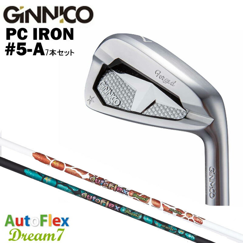 カスタムクラブ 【7本セット#5-A】 GINNICO ジニコ PC IRON アイアン AutoFlex オートフレックス Dream7 ドリームセブン アイ...