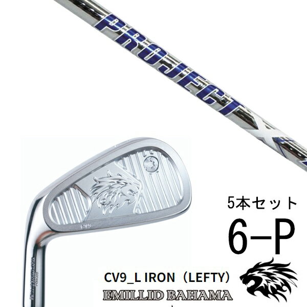 カスタムクラブ エミリッドバハマ CV9_L アイアン 左利き用 レフティ 中空アイアン #6-P 5本セット / プロジェクトX LZ STEEL スチール トゥルーテンパー / 5営業日以内の発送