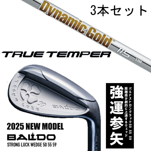 カスタムクラブ 【3本セット】 2025年モデル バルド ストロング ラック ウエッジ BALDO STRONG LUCK WEDGE / ダイナミックゴールド...