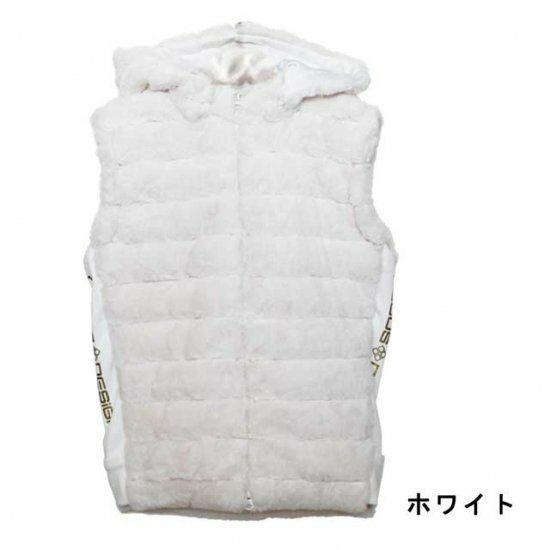 （クリアランス）エコファー フーデッド ベスト 秋冬 ゴルフ ウェア レディース