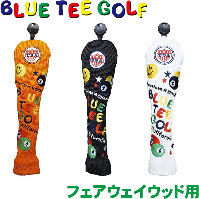 BLUE TEE GOLF ブルーティーゴルフ スマイル＆ピンボール ニットヘッドカバー　フェアウェイウッド用　 　