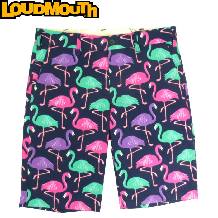 Loudmouth ラウドマウス ストレッチツイル ショートパンツ 761-302　Wild Flamingos（276）ワイルドフラミンゴズ