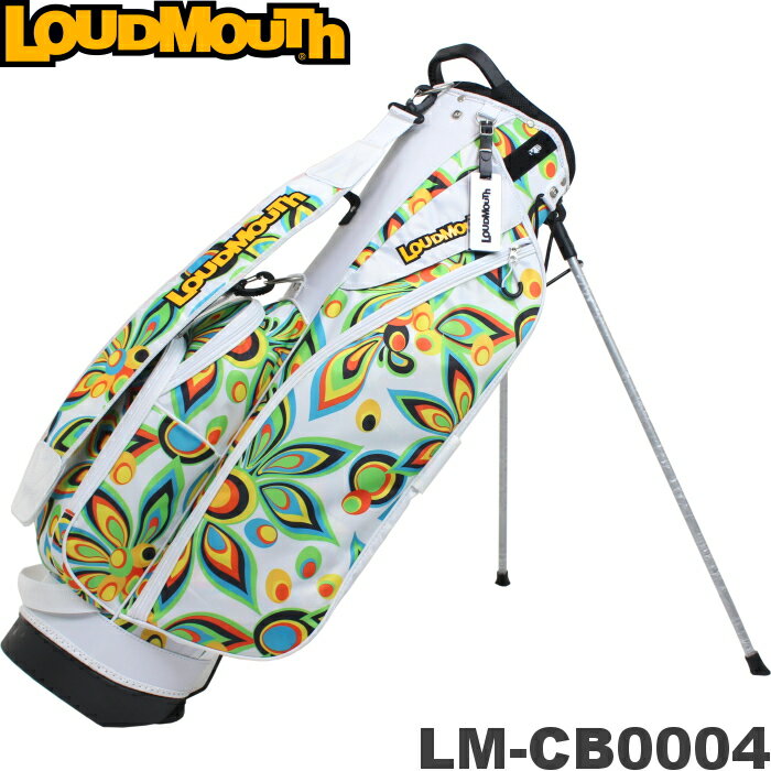 LOUDMOUTH ラウドマウス　 LM-CB0004　7型 スタンド キャディバッグ　Shagadelic White（003） 限定カラー/軽量/メンズ/レディースのサムネイル