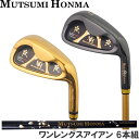 MUTSUMI HONMA ムツミ ホンマ 本間睦 MH-777 ワンレングスアイアン 6本組 ( 5-9.PW) オリジナルカーボン