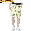 Loudmouth ラウドマウス ショートパンツ　762304-310　Bananas-White　バナナズホワイト　【メンズ/ゴルフウェア】