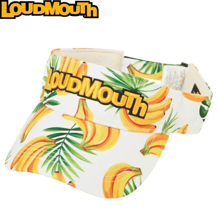 Loudmouth ラウドマウス　サンバイザー 762901-310　Bananas-White　バナナホワイト 【ユニセックス/ゴルフウェア】