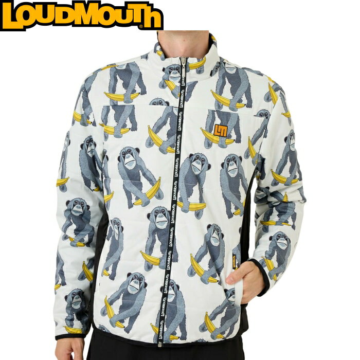 Loudmouth ラウドマウス 中綿ブルゾン 772207-238 Chimpanzee チンパンジー ストレッチ/撥水加工/防風 【メンズ/ゴルフウェア】