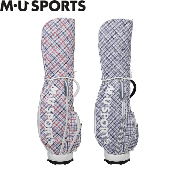 M・U SPORTS MUスポーツ 703J6104 マルチバイアスチェック柄 キャディバッグ レギュラーソール