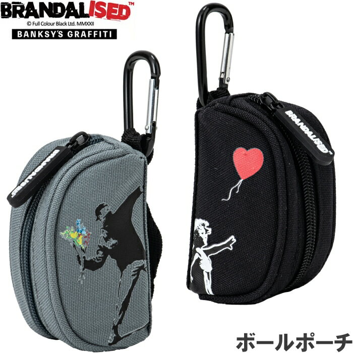 【ネコポス送料無料】Banksy バンクシー ゴルフ BABP-01 ボールポーチ ボールケース 【Flower Bomber/フラワーボンバー Balloon Girl/バルーンガール】