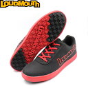 Loudmouth ラウドマウス LM-GS0005 スパイクレス ゴルフシューズ Black×Red(948)ブラック×レッド 無地/ビッグロゴ 【メンズ/レ...