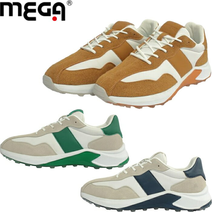 MEGA メガ MG-2401 ハイブリッド スパイクレス ゴルフシューズ 【TPUソールで快適歩行 幅広3E+設計】
