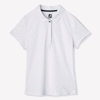 FJ(Footjoy)Ladiesフットジョイレディースドットプリントカノコシャツ