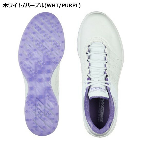 SKECHERS スケッチャーズ ゴルフWOMEN レディース123009ゴー ゴルフ ピボット レディーススパイクレス シューズホワイト×パープル WPR