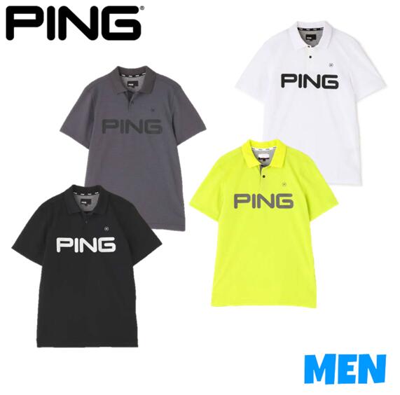 ポロシャツ メンズ（5000円程度） PING APPAREL ピン アパレル621-1260004MENS メンズPINGビッグロゴ 半袖ポロシャツ