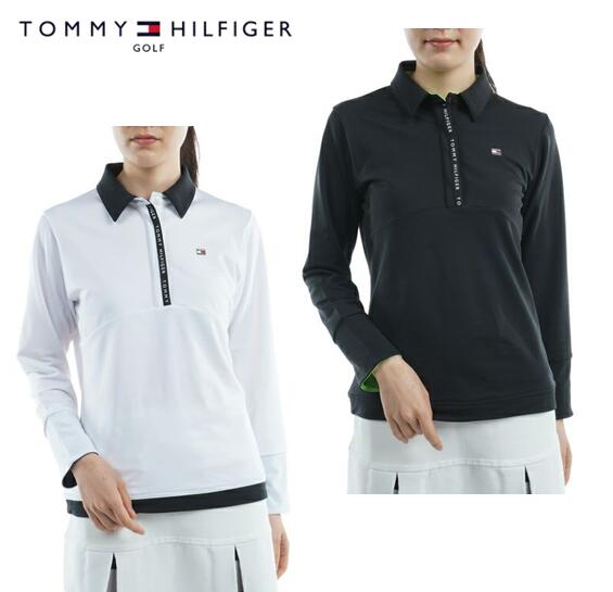 TOMMY HILFIGER GOLFトミーヒルフィガー ゴルフTHLA247WOMEN レディース袖配色 長袖シャツ