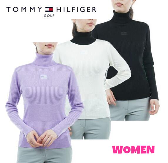 TOMMY HILFIGER GOLFトミーヒルフィガー ゴルフTHLA252WOMEN レディースリブ タートルネックニット