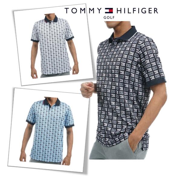 TOMMY HILFIGER GOLFTHMA317トミーヒルフィガー ゴルフ メンズTHモノグラム ポロシャツ