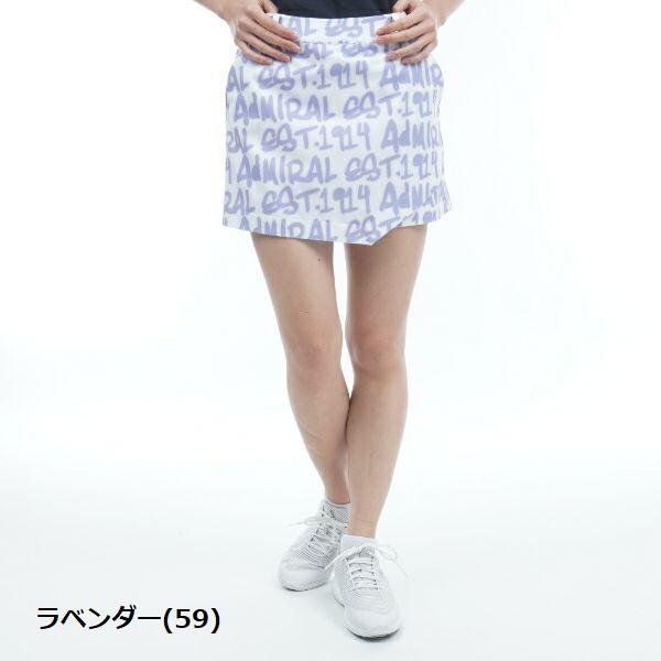 Admiral GOLFADLA310アドミラルゴルフ レディーススプレーロゴプリント キュロットパンツ