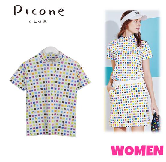 PICONE CLUB/ピッコーネクラブC259303WOMEN レディース半袖ハイネックプルオーバー