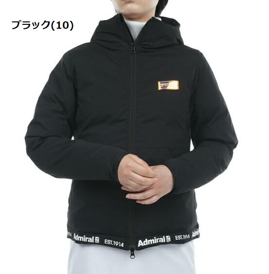 Admiral GOLFアドミラルゴルフADLA376WOMEN レディースボトムロゴ 軽量パデッドフーデッドジャケット