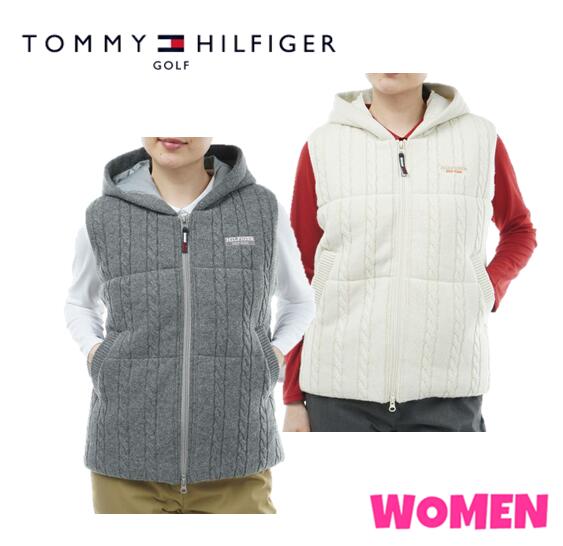 TOMMY HILFIGER GOLFトミーヒルフィガー ゴルフTHLA365WOMEN レディースケーブルパテッド ベスト