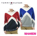 TOMMY HILFIGER GOLFトミーヒルフィガー ゴルフTHLA378WOMEN レディーススフレタッチ パネルクルーセーター