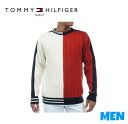 トミー・ヒルフィガー TOMMY HILFIGER GOLFトミーヒルフィガー ゴルフTHMA351MEN メンズフラッグ クルーネックセーター