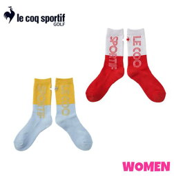 【クリックポスト送料無料】le coq sportif golfルコックスポルティフゴルフQGCWJB04WOMEN レディース【池田エライザ着用】バイカラーレギュラー丈ソックス