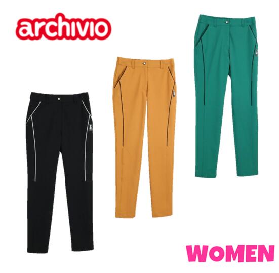 archivio アルチビオA317819WOMEN レディースパイピング撥水パンツ