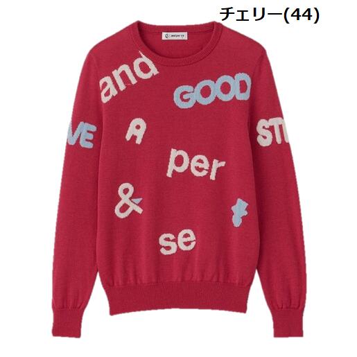 and per se アンパスィAFF2313D3WOMEN レディースウールmixニットクルーネックセーター