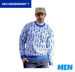 Rosasenロサーセン044-19911MEN メンズモノグラムジャカードエコニット