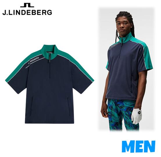 J.LINDEBERG  ɥС071-29948/GMJT09074MEN Ⱦµϡեåץɡ֥졼ROX WINDBREAKER TOP