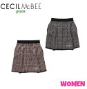 CECIL McBEE greenセシルマクビー グリーンCGF2314SKWOMEN レディースグレンチェックオフタートルスカート