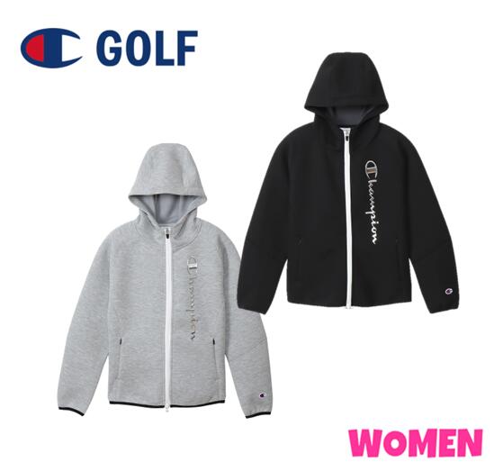 Champion GOLFチャンピオンゴルフCW-YG101WOMEN レディーステックウィーブ 3LSジップフーデッドスウェットシャツ