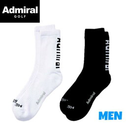 ▼▲▼▲▼ポイント10倍！▼▲▼▲▼【クリックポスト送料無料】Admiral golfアドミラルゴルフADMB4ADMMEN メンズバックロゴ　ミドルソックス