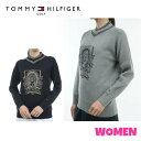TOMMY HILFIGER GOLFトミーヒルフィガー ゴルフTHLA450WOMEN レディースエンブレムロゴ Vネック セ−タ−