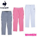 le coq sportif GOLFルコックスポルティフゴルフLG5SLP50LWOMEN レディースギンガムチェック 9分丈 パンツ