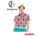 and per se アンパスィAFS9685X4WOMEN レディースソルケアプリンテッド半袖シャツ